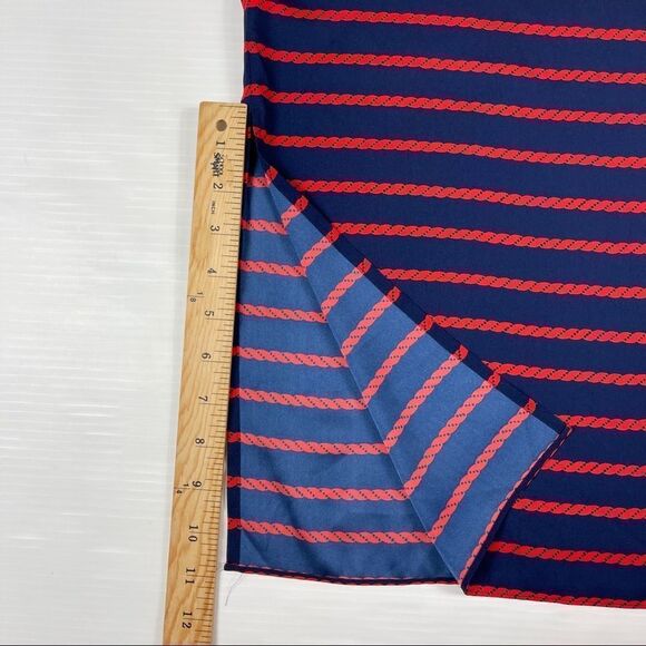 Ann Taylor Dress Rope Stripe  Navy/Red Women's Size  6 Slipdress Belted - Picture 4 of 10